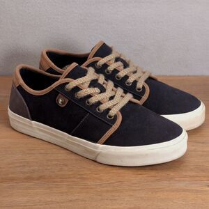 Taos Super Soul Women's 9 Wide Casual Shoes Black Tan Canvas Resort Low Top
